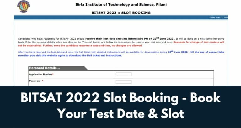 BITSAT 2022: Slot Booking For Session 2 Begins; Details Here