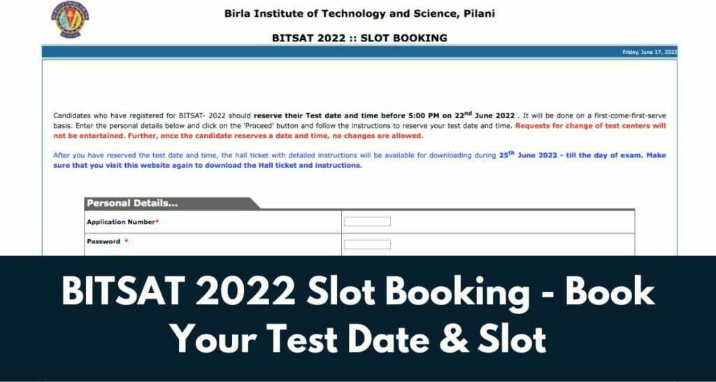 Psychographic Society - BITSAT 2022: Slot Booking For Session 2 Begins; Details Here