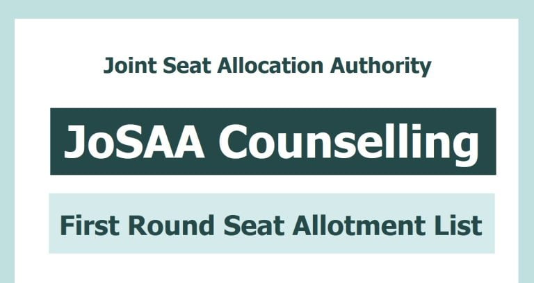 Psychographic Society - JoSAA Counselling 2022: Round 1 Seat Allotment Result Tomorrow; Details Here JoSAA Counselling 2022: Round 1 Seat Allotment Result Tomorrow; Details Here