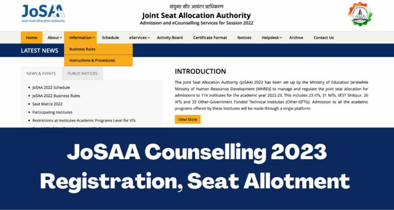 Psychographic Society - JoSAA Counselling 2023: Round 1 registration begins today at josaa.nic.in JoSAA Counselling 2023: Round 1 registration begins today at josaa.nic.in