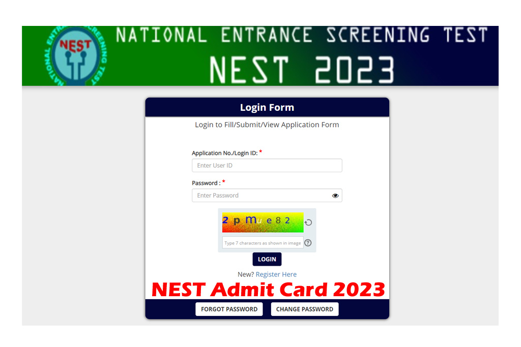 Psychographic Society - NEST 2023 admit card issued; link at nestexam.in