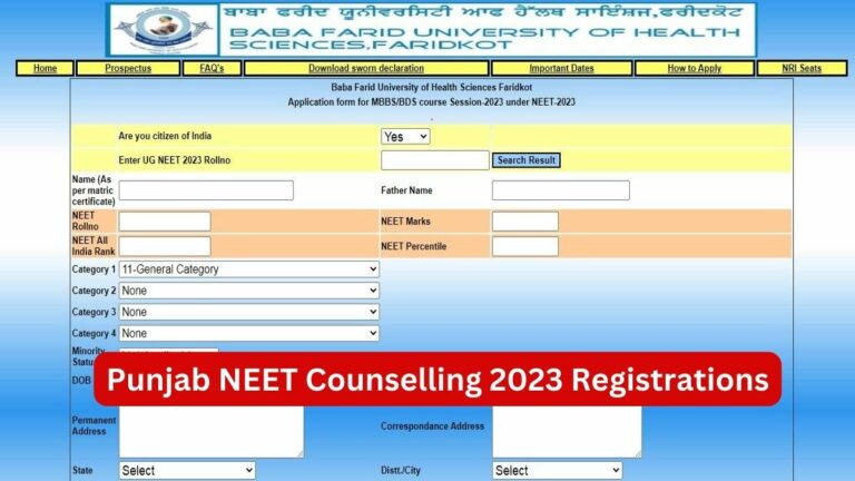 Psychographic Society - Punjab NEET UG Counselling 2023: BFUHS begins registration for MBBS, BDS programmes Punjab NEET UG Counselling 2023: BFUHS begins registration for MBBS, BDS programmes