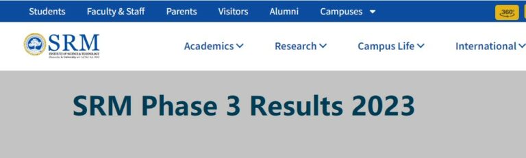 Psychographic Society - SRM Phase 3 Result 2023 Link, Rank List @srmist.edu.in SRM Phase 3 Result 2023 Link, Rank List @srmist.edu.in