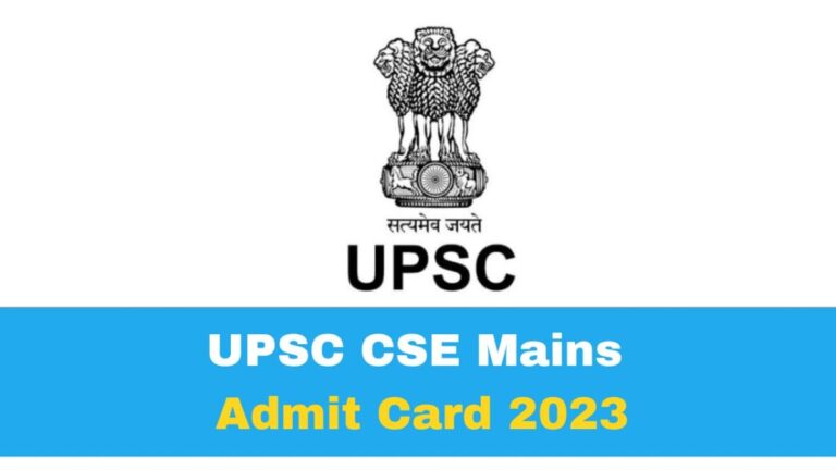 Psychographic Society - UPSC CSE 2023 Mains admit card out at upsc.gov.in UPSC CSE 2023 Mains admit card out at upsc.gov.in