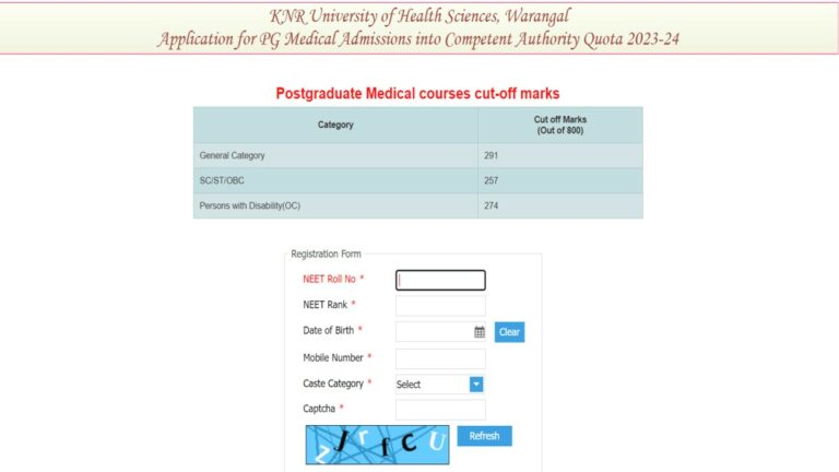 Telangana NEET PG counselling 2023 registration begins for management quota seats