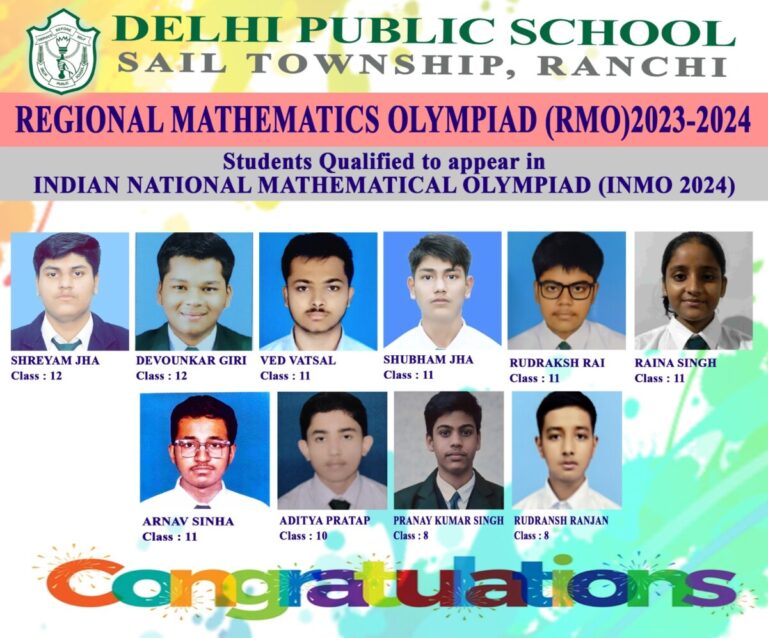Psychographic Society - DPS Ranchi Students Excel in Regional Mathematical Olympiad DPS Ranchi Students Excel in Regional Mathematical Olympiad