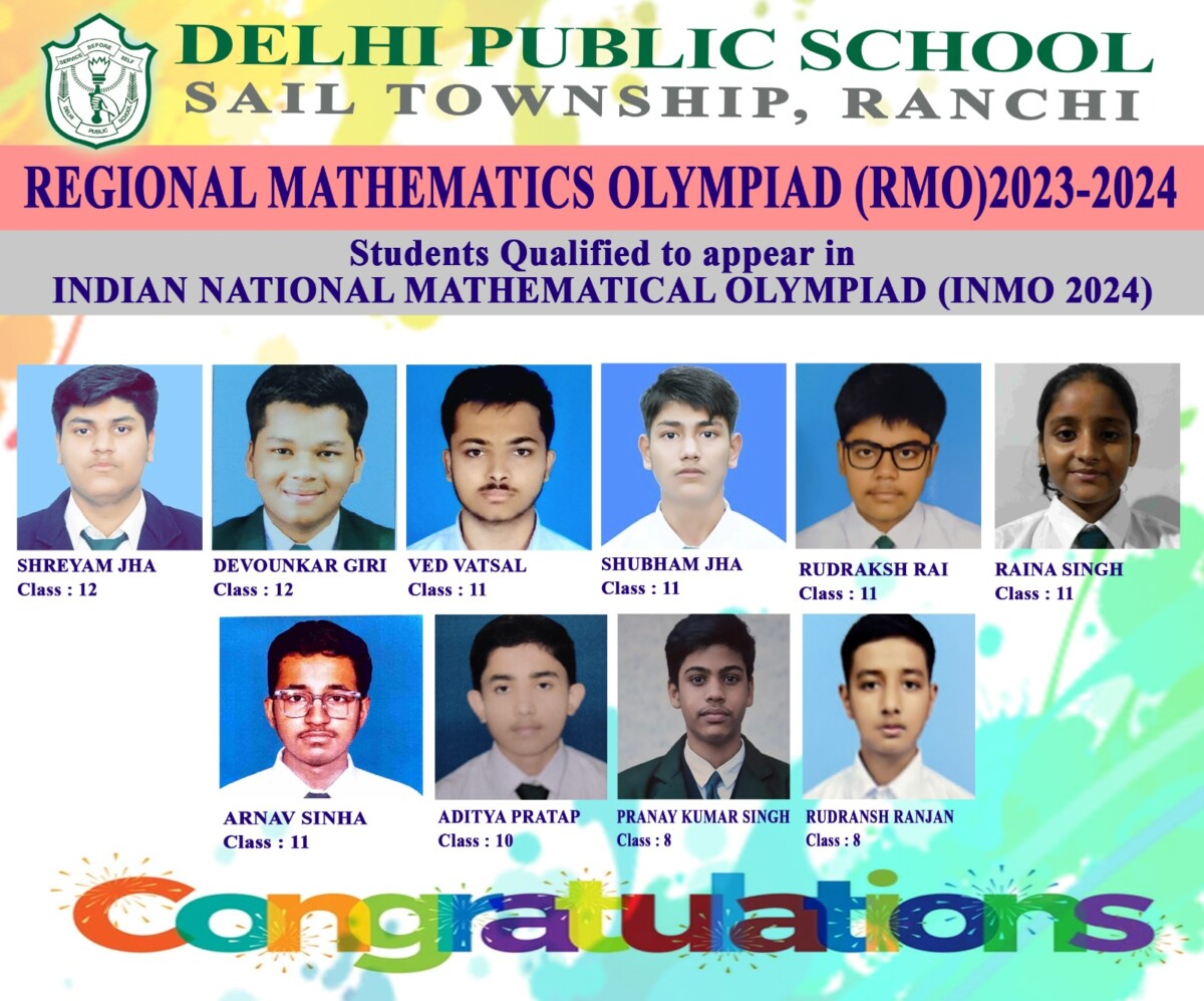 Psychographic Society - DPS Ranchi Students Excel in Regional Mathematical Olympiad