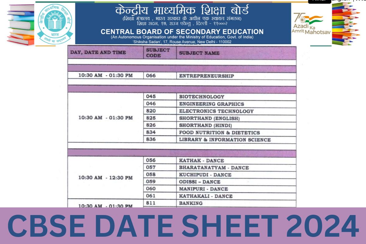 Psychographic Society - CBSE 10th, 12th date sheet 2024 revised; new exam dates for minor subjects Psychographic Society - CBSE 10th, 12th date sheet 2024 revised; new exam dates for minor subjects