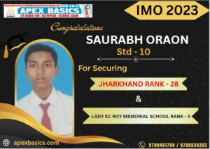 Psychographic Society - Apex Basics Ranchi Students Excel in International Mathematics Olympiad (IMO) Level 1
