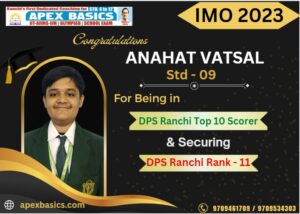 Psychographic Society - Apex Basics Ranchi Students Excel in International Mathematics Olympiad (IMO) Level 1