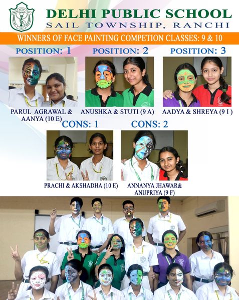 Psychographic Society - DPS Ranchi reverberated with the vibrant hues of nature as students from Classes IX and X showcased their artistic prowess in a Face Painting Competition (Eco Club) centered around the theme "Nature and Wildlife." DPS Ranchi reverberated with the vibrant hues of nature as students from Classes IX and X showcased their artistic prowess in a Face Painting Competition (Eco Club) centered around the theme “Nature and Wildlife.”