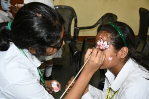 Psychographic Society - DPS Ranchi reverberated with the vibrant hues of nature as students from Classes IX and X showcased their artistic prowess in a Face Painting Competition (Eco Club) centered around the theme "Nature and Wildlife."