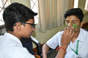 Psychographic Society - DPS Ranchi reverberated with the vibrant hues of nature as students from Classes IX and X showcased their artistic prowess in a Face Painting Competition (Eco Club) centered around the theme "Nature and Wildlife."