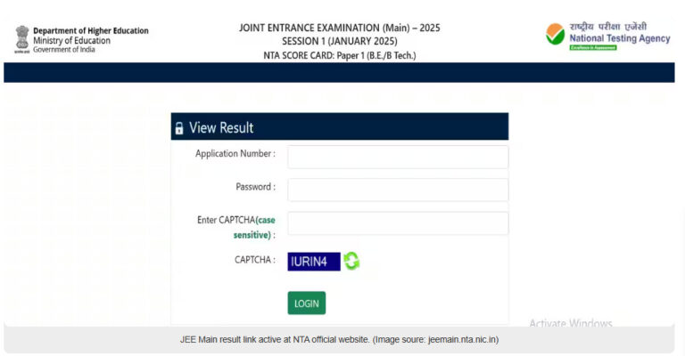 Psychographic Society - JEE Main 2025 results out at jeemain.nta.nic.in for 13 lakh aspirants; NTA uploads 2 result links JEE Main