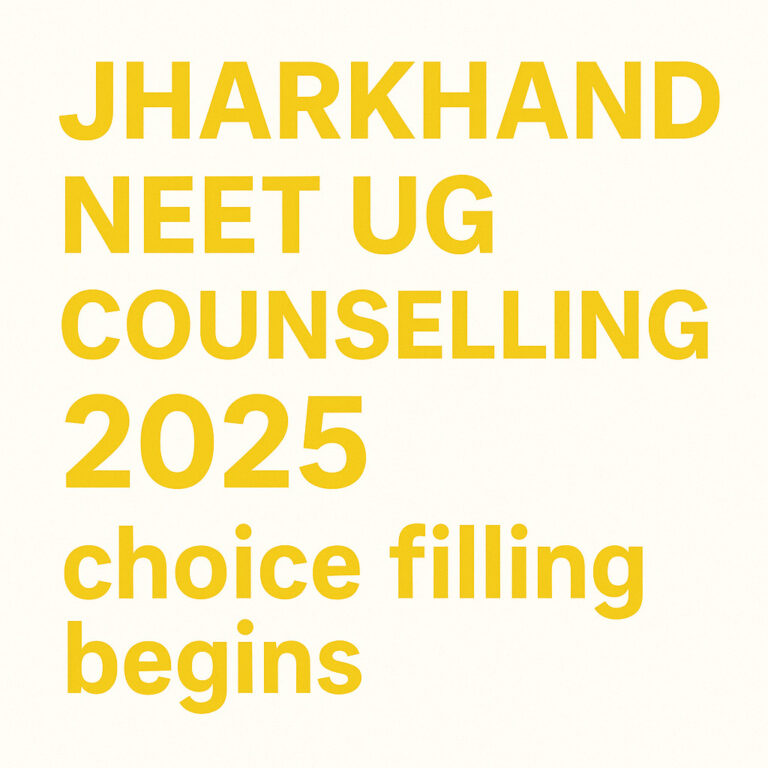 Psychographic Society - Jharkhand NEET UG Counselling 2025: 3,171 Eligible for MBBS, BDS Admission; Choice Filling Begins Jharkhand
