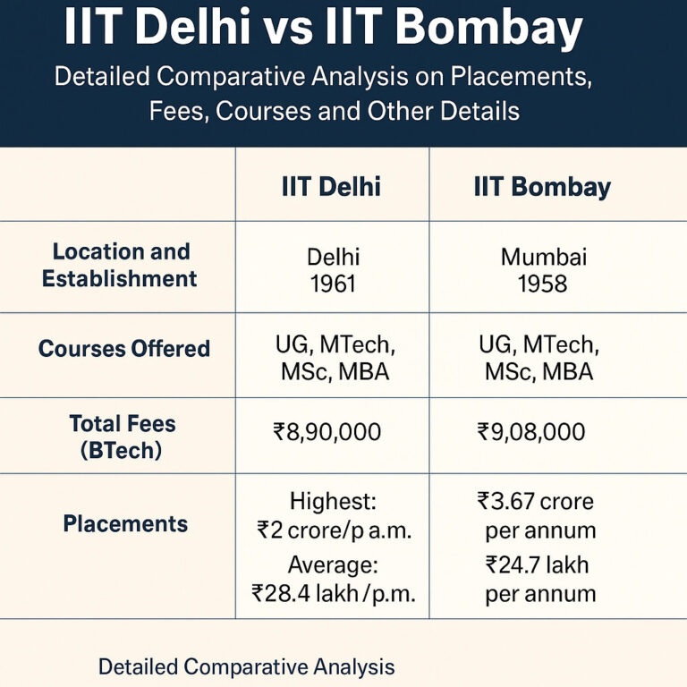 Psychographic Society - IIT Delhi vs IIT Bombay – Detailed Comparative Analysis on Placements, Fees, Courses and Other Details IIT Delhi