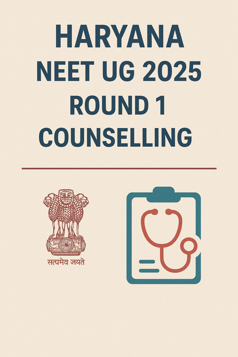 Psychographic Society - Haryana NEET UG 2025 Round 1 Counselling Registration Begins; Choice Filling Open Until August 12 Haryana