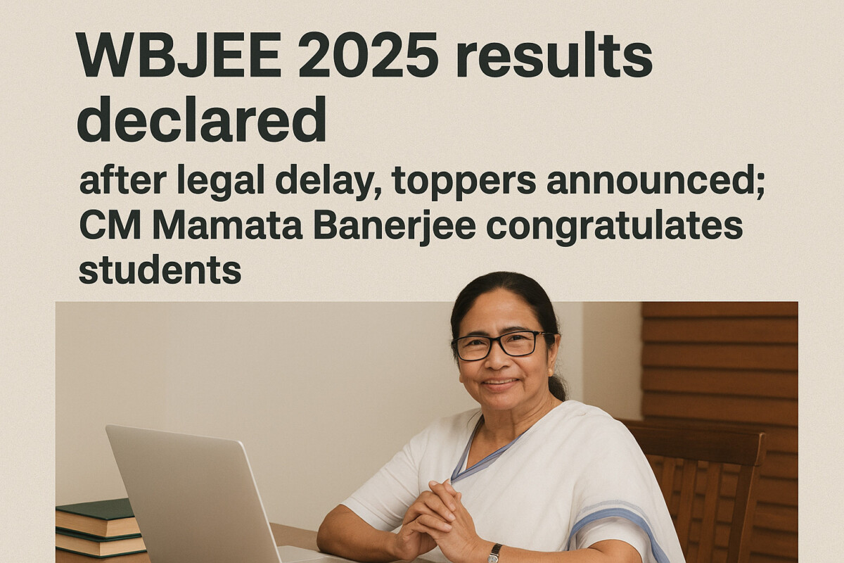 Psychographic Society - WBJEE 2025 results declared after legal delay, toppers announced; CM Mamata Banerjee congratulates students WBJEE