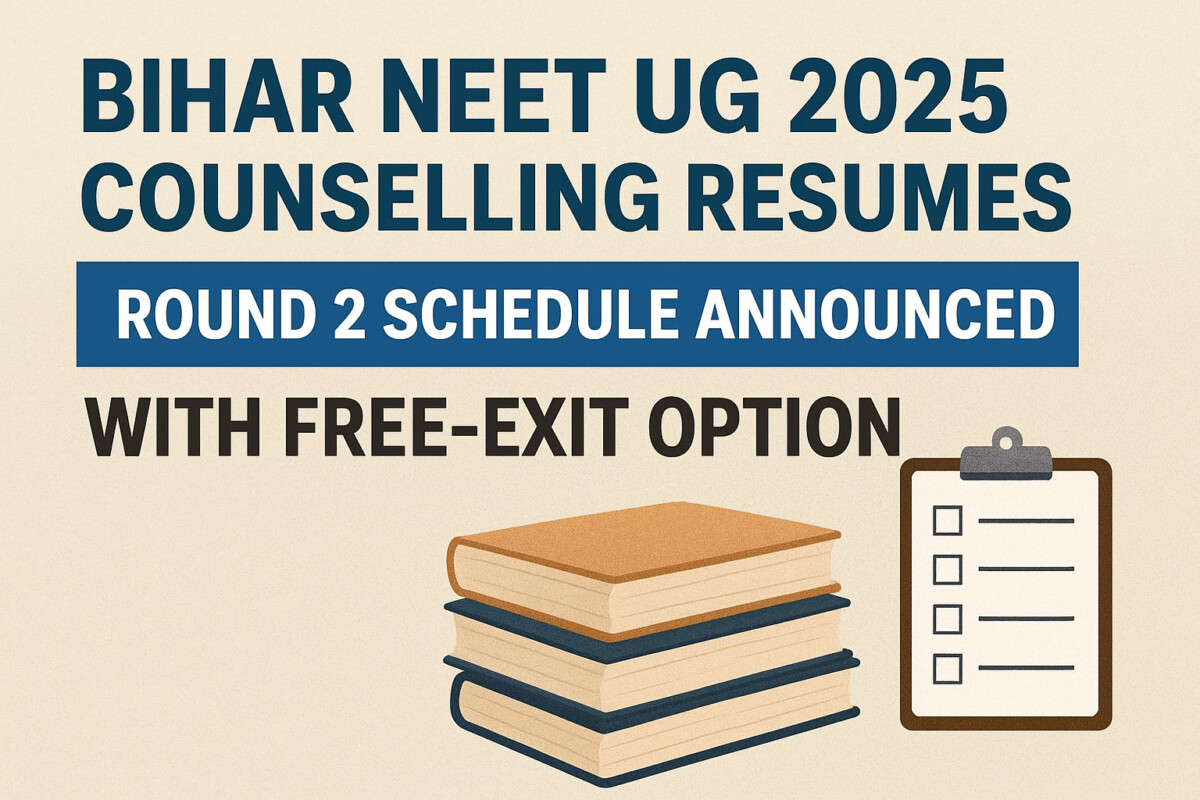 Psychographic Society - Bihar NEET UG 2025 Counselling Resumes; Round 2 Schedule Announced with Free-Exit Option Bihar