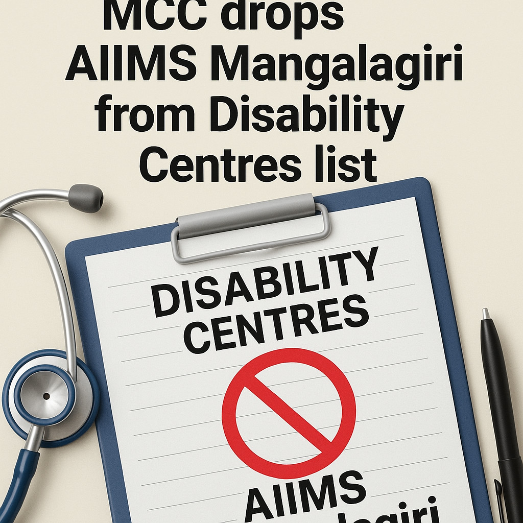 Psychographic Society - NEET UG Counselling 2025: MCC Removes AIIMS Mangalagiri as Disability Centre NEET UG
