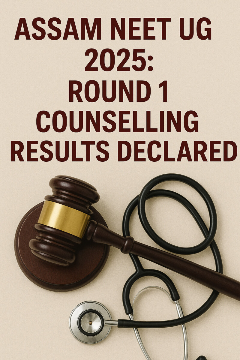 Psychographic Society - Assam NEET UG 2025: Round 1 Counselling Results Declared Assam