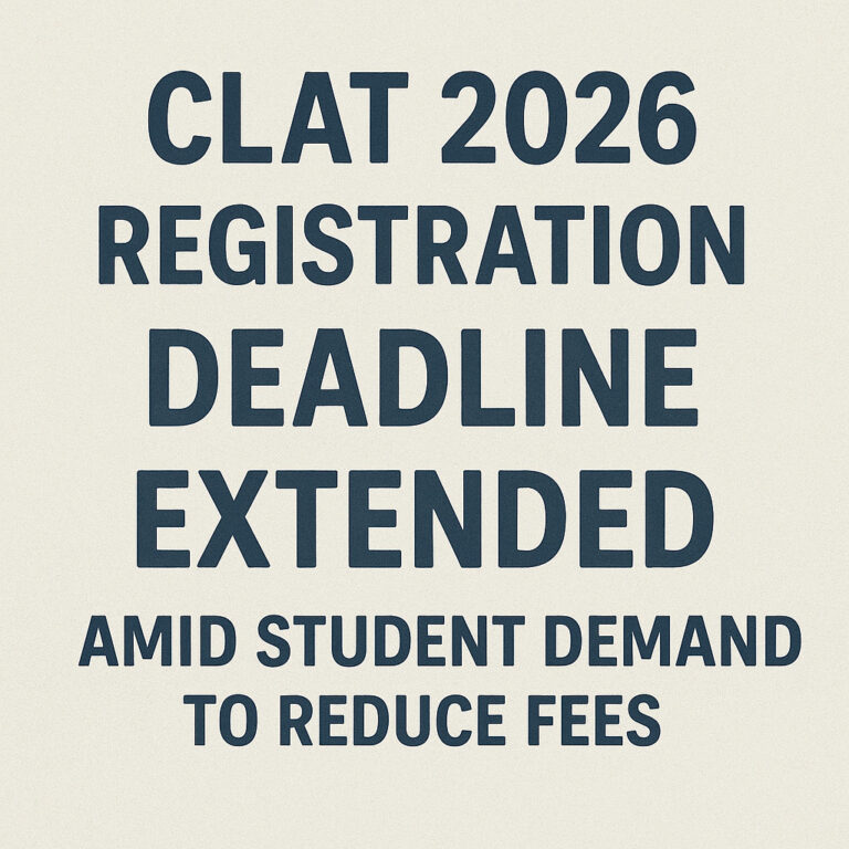 Psychographic Society - CLAT 2026 Registration Deadline Extended Amid Student Demand to Reduce Fees CLAT