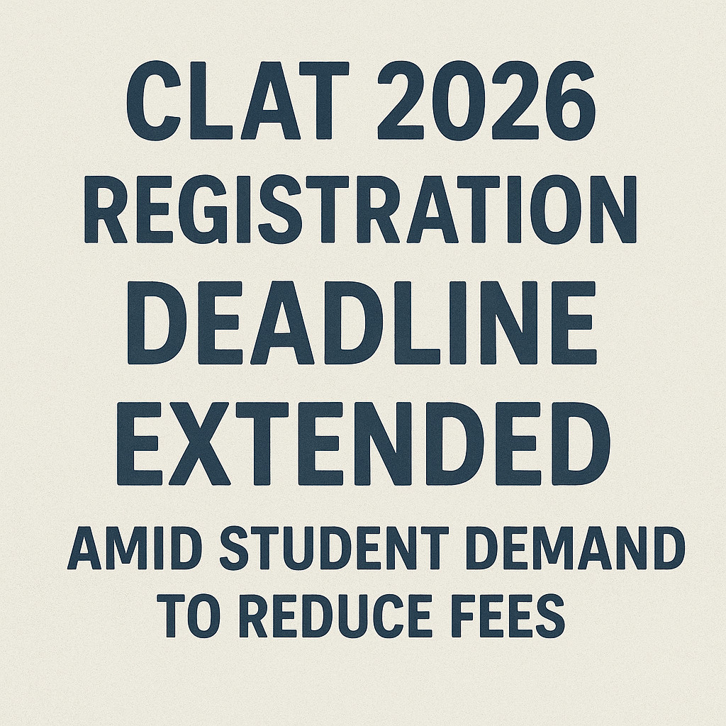 Psychographic Society - CLAT 2026 Registration Deadline Extended Amid Student Demand to Reduce Fees CLAT