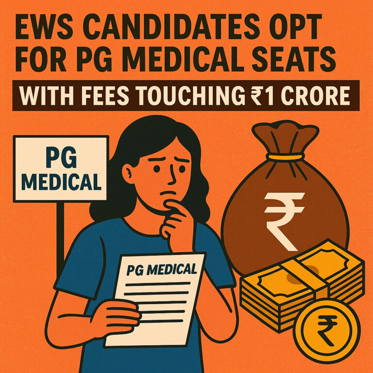 Psychographic Society - EWS Candidates Opt for PG Medical Seats with Fees Touching ₹1 Crore, Raising Concerns Over Quota Misuse EWS
