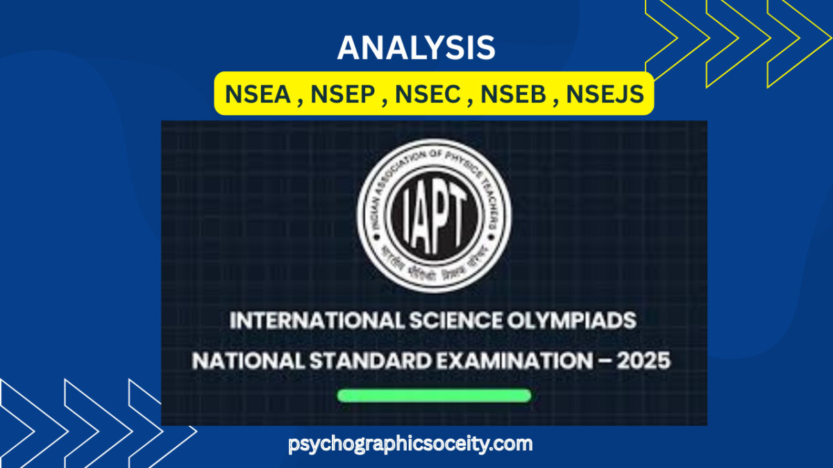 Psychographic Society - IAPT NSE 2025-26 Exam Analysis- NSEP, NSEC, NSEB, NSEA, NSEJS NSE