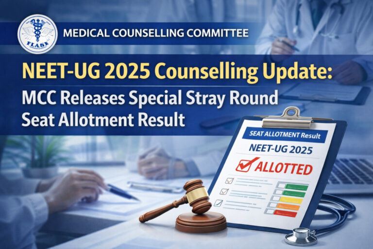 Psychographic Society - NEET-UG 2025 Counselling Update: MCC Releases Special Stray Round Seat Allotment Result NEET