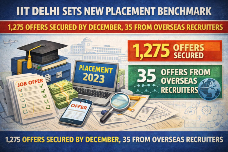 Psychographic Society - IIT Delhi Sets New Placement Benchmark: 1,275 Offers Secured by December, 35 from Overseas Recruiters IIT