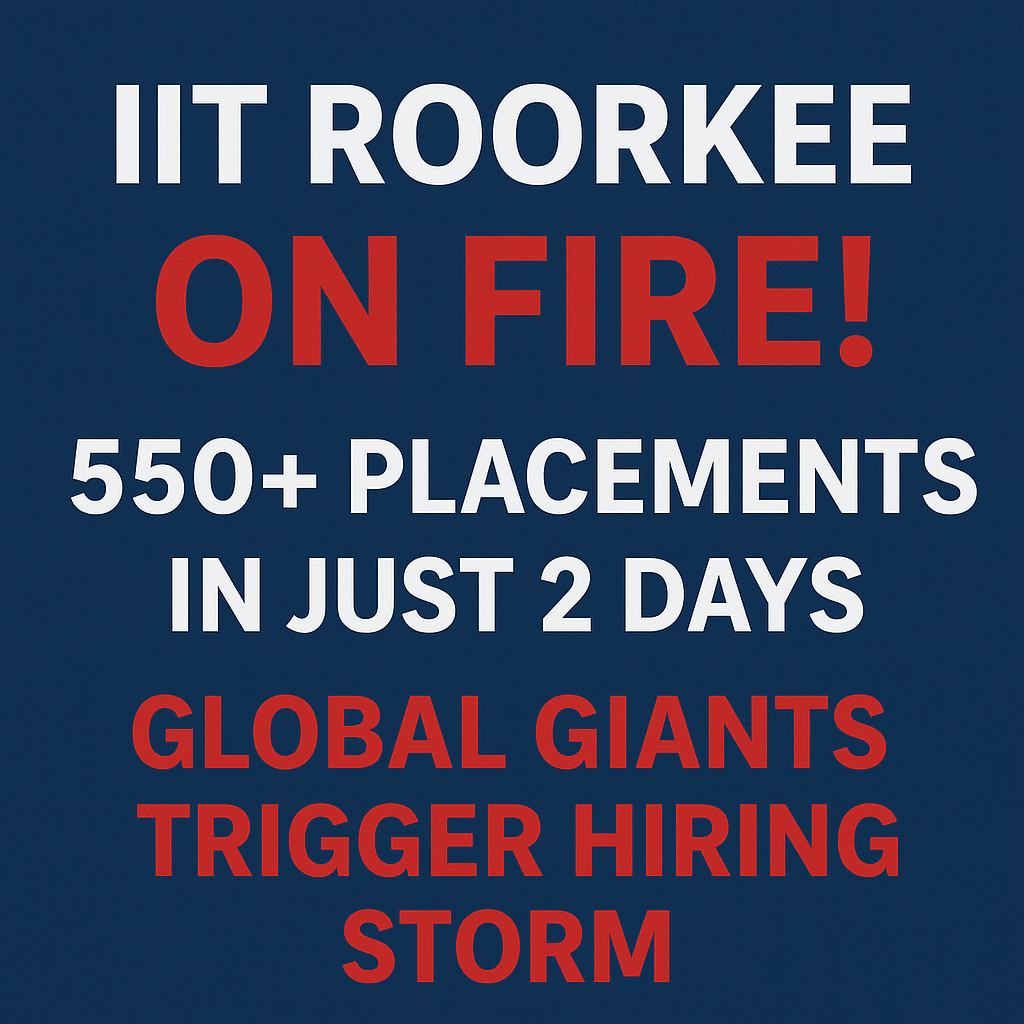 Psychographic Society - IIT Roorkee on Fire! 550+ Placements in Just 2 Days — Global Giants Trigger Hiring Storm IIT
