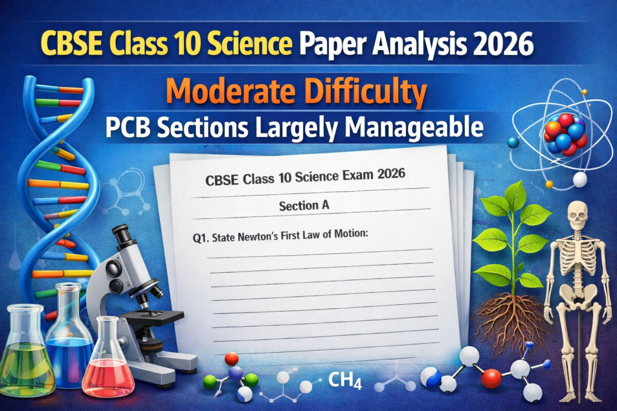 Psychographic Society - CBSE Class 10 Science Paper Analysis 2026: Moderate Difficulty; PCB Sections Largely Manageable CBSE