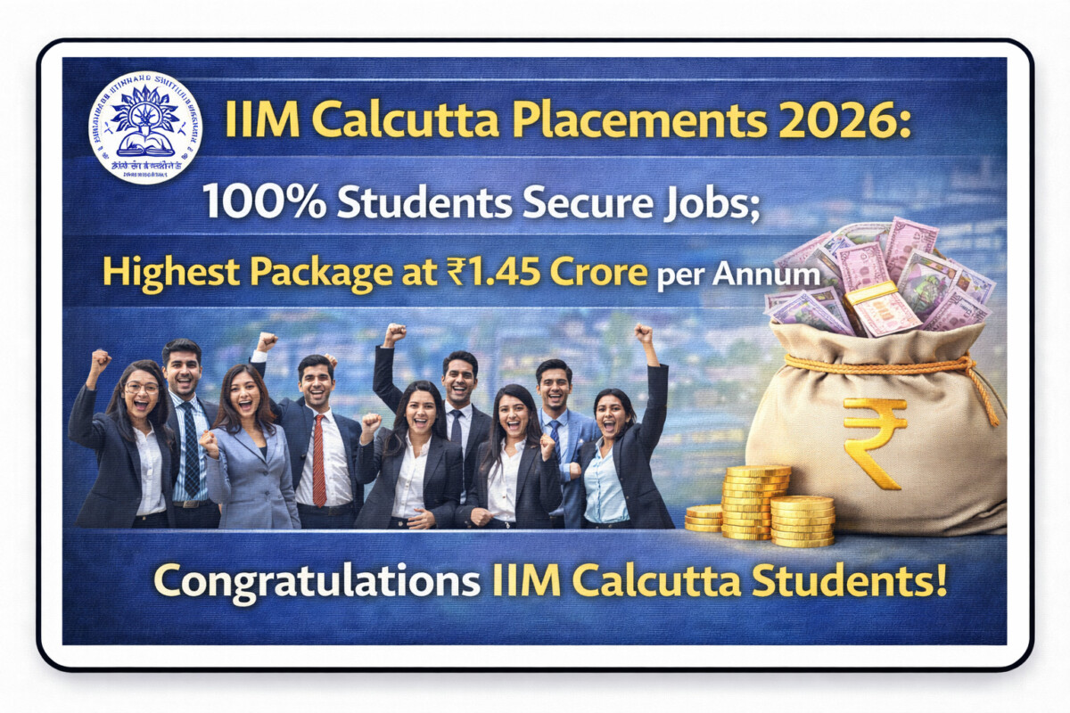 Psychographic Society - IIM Calcutta Placements 2026: 100% Students Secure Jobs; Highest Package at ₹1.45 Crore per Annum IIM