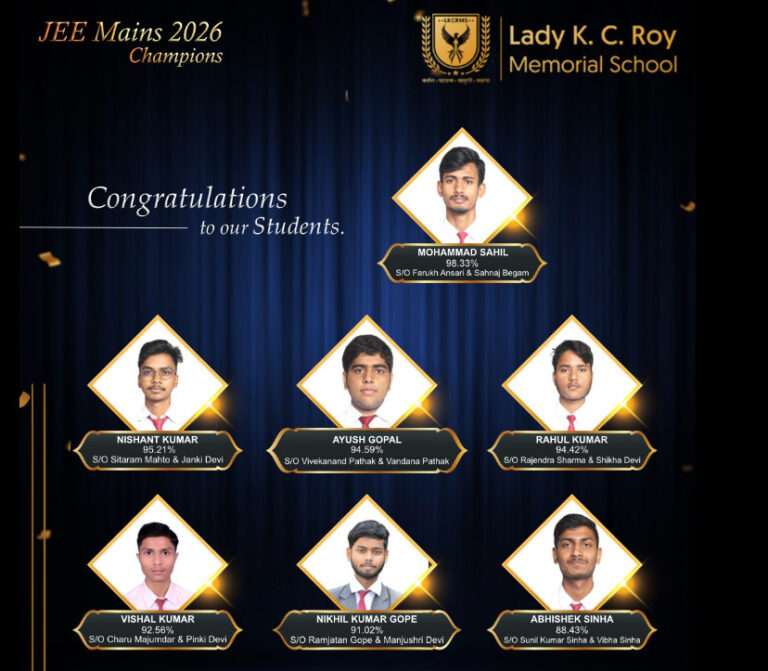 Psychographic Society - Lady K.C. Roy Memorial School Celebrates Strong Performance in JEE Mains 2026 Lady