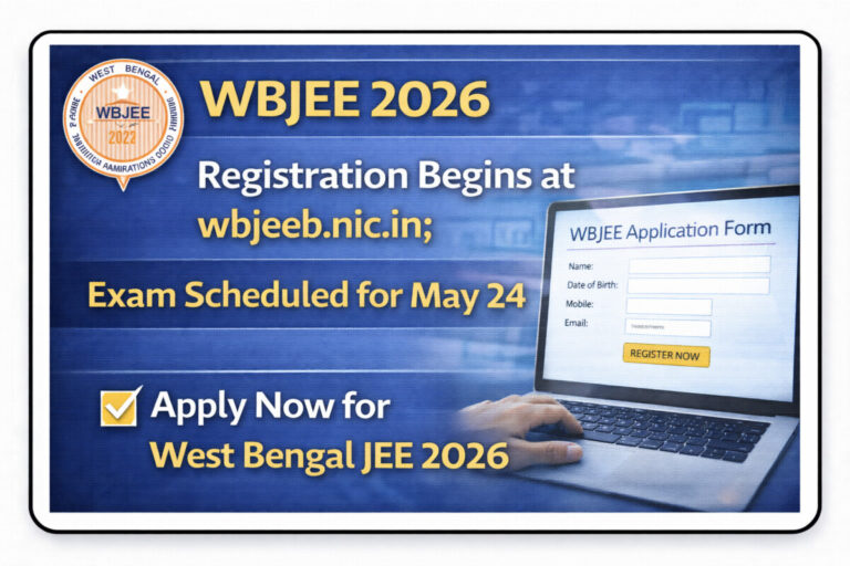 Psychographic Society - WBJEE 2026 Registration Opens for Engineering Admissions; Exam on May 24 WBJEE