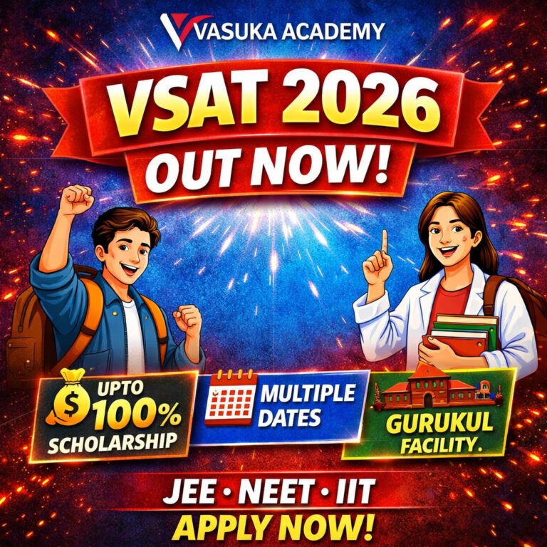 Psychographic Society - Vasuka Academy has announced its Vasuka Scholarship cum Admission Test (VSAT) 2026 vsat2