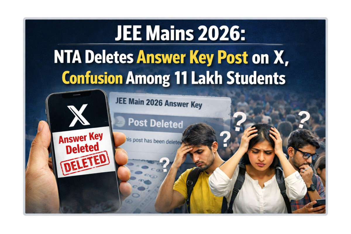 Psychographic Society - JEE Mains 2026: NTA Deletes Answer Key Post on X, Confusion Among 11 Lakh Students JEE