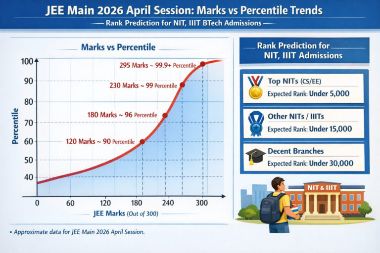 Psychographic Society - JEE Main 2026 April Session: Marks vs Percentile Trends; Rank Prediction for NIT, IIIT BTech Admissions JEE