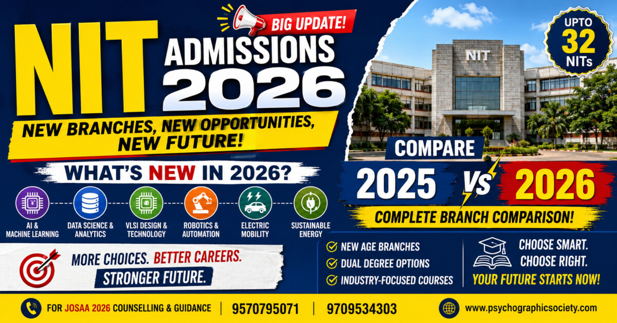 Psychographic Society - JoSAA 2026: What’s New in NITs? Complete Branch-Wise Analysis and Comparison ChatGPT Image Jun 6, 2026, 06 29 45 PM
