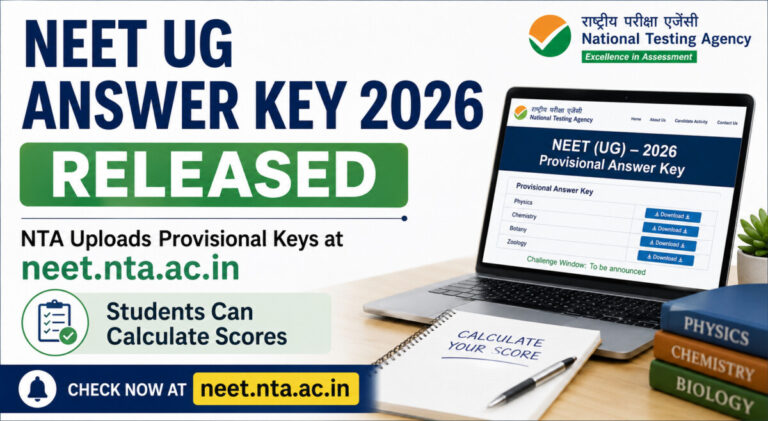 Psychographic Society - NEET UG Answer Key 2026 Released: NTA Uploads Provisional Keys at neet.nta.ac.in; Students Can Calculate Scores NEET