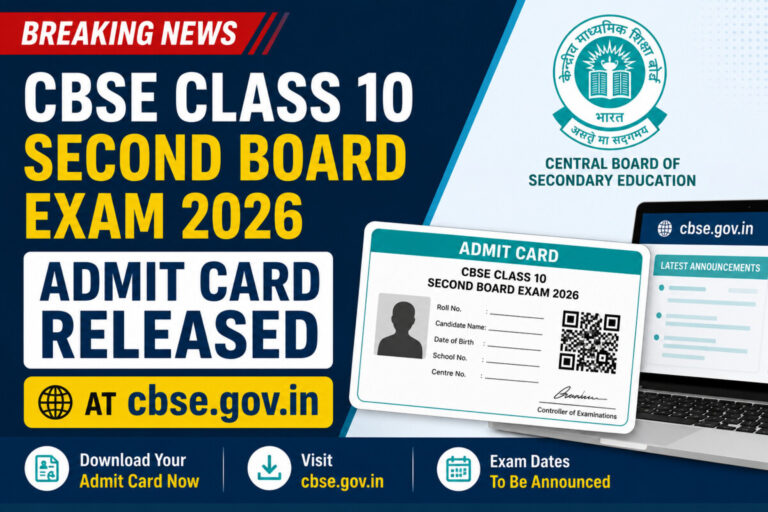 Psychographic Society - CBSE Class 10 Second Board Exam 2026 Admit Card Released at cbse.gov.in CBSE