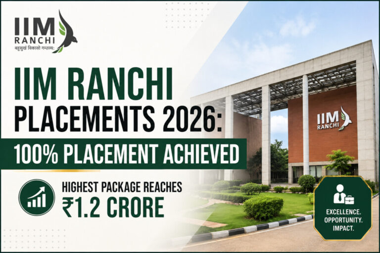 Psychographic Society - IIM Ranchi Placements 2026: 100% Placement Achieved, Highest Package Reaches ₹1.2 Crore IIM