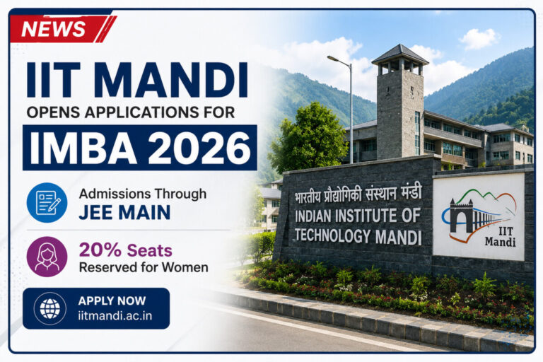 Psychographic Society - IIT Mandi Opens Applications for IMBA 2026; Admissions Through JEE Main, 20% Seats Reserved for Women IIT