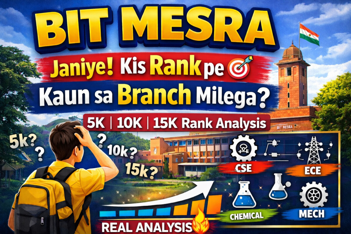 Psychographic Society - BIT Mesra,Ranchi Cutoff 2026: JEE Main Rank vs Branch Analysis | Psychographic Society Guide bit mesra